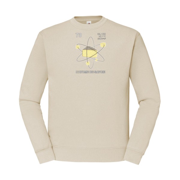 L'Atome de Savoie. - Sweat shirt humoristique pour Homme -modèle Fruit of the loom 280 g/m² - thème montagne -