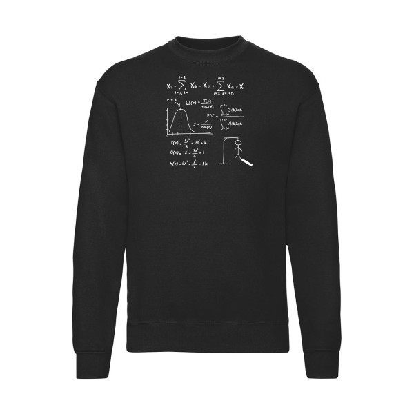 Mathhhh - Sweat shirt drôle Homme - modèle Fruit of the loom 280 g/m² -thème humour et math -