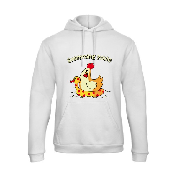 swimming poule - Sweat capuche rigolo Homme - modèle B&C - Hooded Sweatshirt Unisex  -thème burlesque -