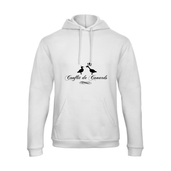 Conflit De Canards - Tee shirt humour noir Homme -B&C - Hooded Sweatshirt Unisex 