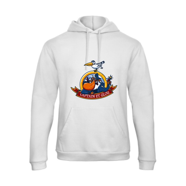 Captain et glou- Tee shirt marin humour -B&C - Hooded Sweatshirt Unisex 