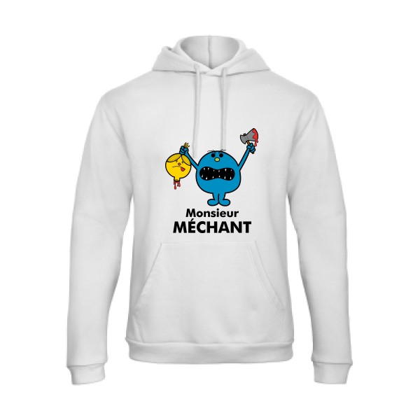 Monsieur Méchant - Sweat capuche drôle - modèle B&C - Hooded Sweatshirt Unisex  -thème bande dessinée -