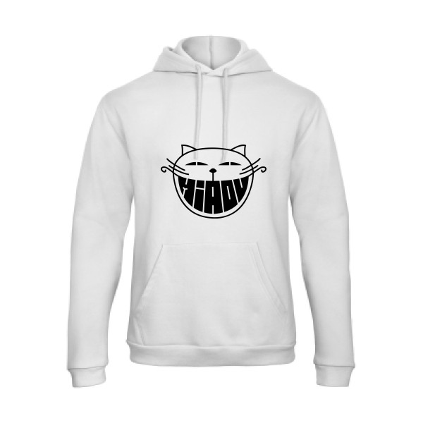 The smiling cat - Sweat capuche chat -Homme-B&C - Hooded Sweatshirt Unisex  - thème humour et bd -