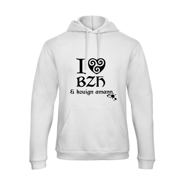 Love BZH & kouign-Tee shirt breton - B&C - Hooded Sweatshirt Unisex 