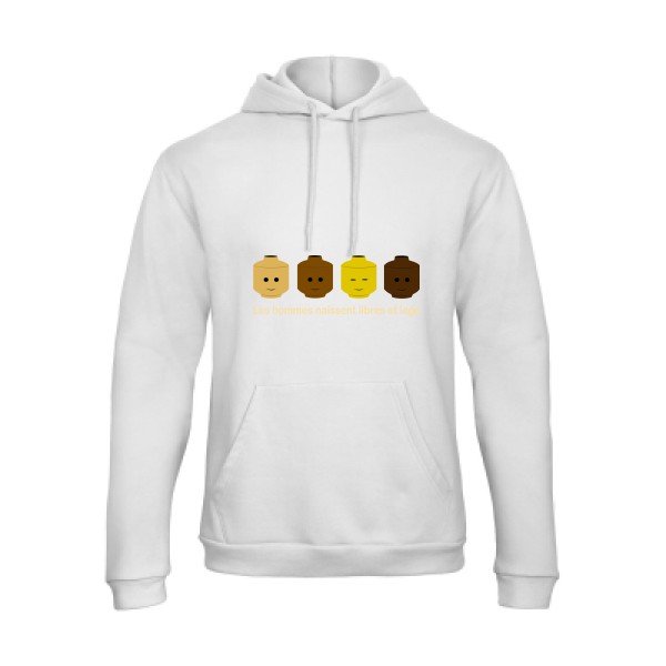 libre et légo- T shirt Lego thème- modèle B&C - Hooded Sweatshirt Unisex  - 