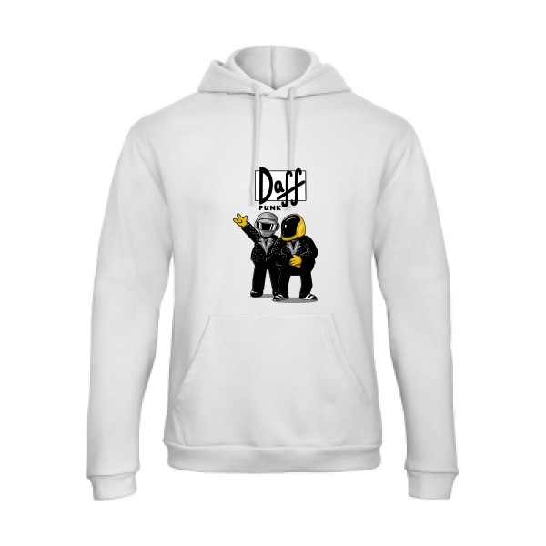 Duff Punk - Sweat capuche rétro Homme - modèle B&C - Hooded Sweatshirt Unisex  -thème dj et  vintage -