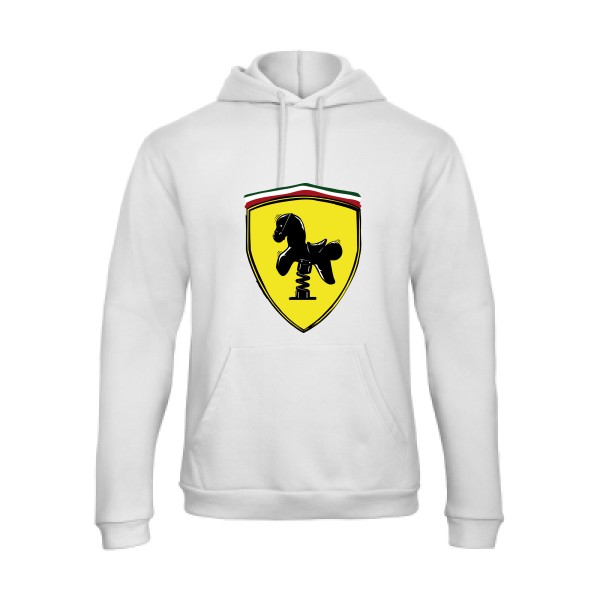 Ferrari -Sweat capuche parodie pour Homme -B&C - Hooded Sweatshirt Unisex  - thème  automobile - 