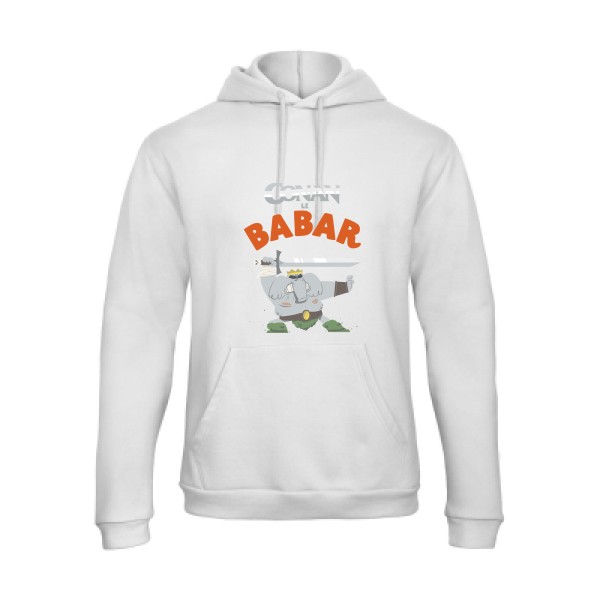 CONAN le BABAR -Sweat capuche parodie  -B&C - Hooded Sweatshirt Unisex  - thème  cinema  et vintage - 