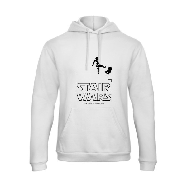STAIR WARS -Sweat capuche humour Homme -B&C - Hooded Sweatshirt Unisex  -thème parodie star wars -