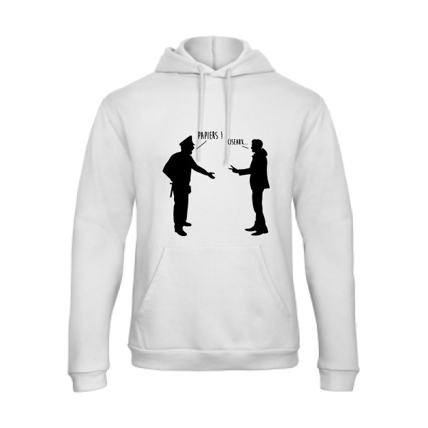 CHIFOUMI - modèle B&C - Hooded Sweatshirt Unisex  - T shirt et vêtement cool - thème parodie -
