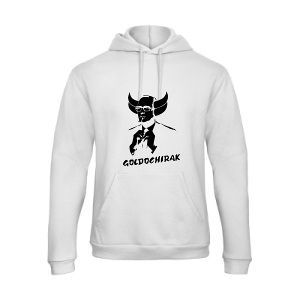 Goldochirak - Sweat capuche amusant pour Homme -modèle B&C - Hooded Sweatshirt Unisex  - thème parodie et politique -