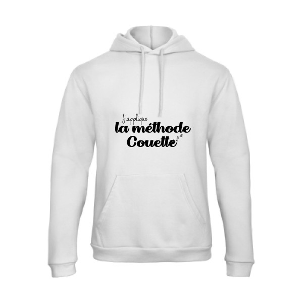 La méthode Couette - Sweat capuche drôle Homme - modèle B&C - Hooded Sweatshirt Unisex  -thème parodie cauet -