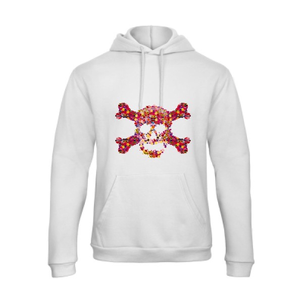 Floral skull -Tee shirt Tête de mort -B&C - Hooded Sweatshirt Unisex 