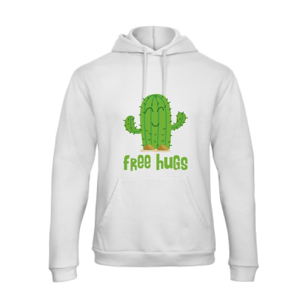 FreeHugs- Sweat capuche Homme - thème tee shirt humoristique -B&C - Hooded Sweatshirt Unisex  -