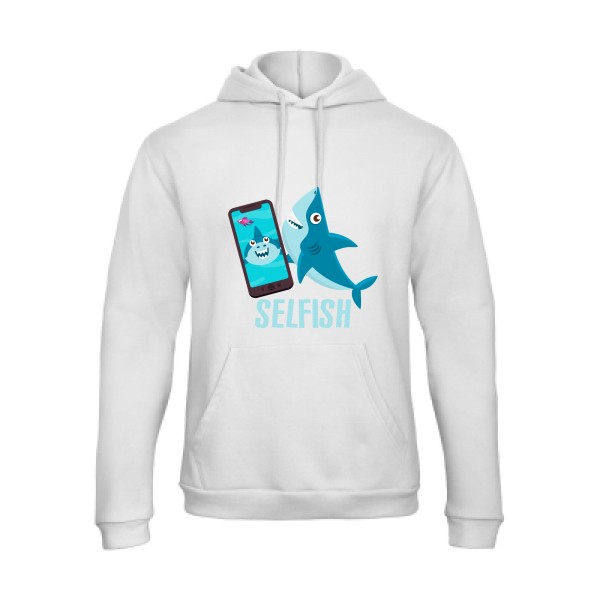 Selfish - Sweat capuche Geek pour Homme -modèle B&C - Hooded Sweatshirt Unisex  - thème humour Geek -
