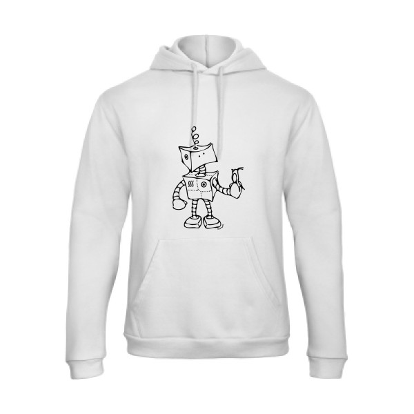 Robot & Bird - modèle B&C - Hooded Sweatshirt Unisex  - geek humour - thème tee shirt et sweat geek -