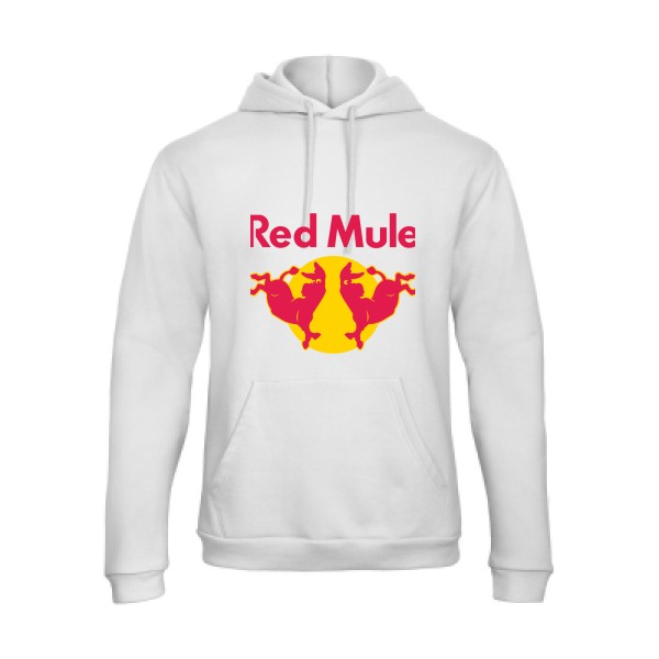 Red Mule-Tee shirt Parodie - Modèle Sweat capuche -B&C - Hooded Sweatshirt Unisex 