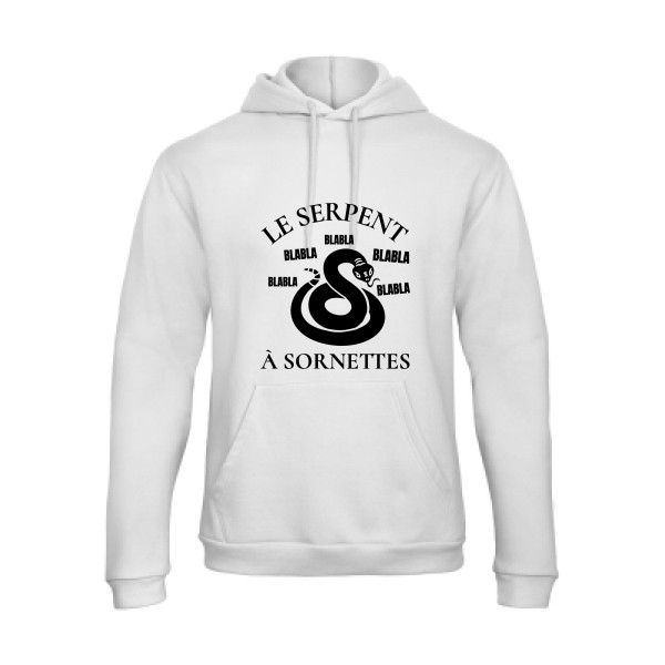 Serpent à Sornettes - Sweat capuche rigolo Homme -B&C - Hooded Sweatshirt Unisex  -thème original et humour