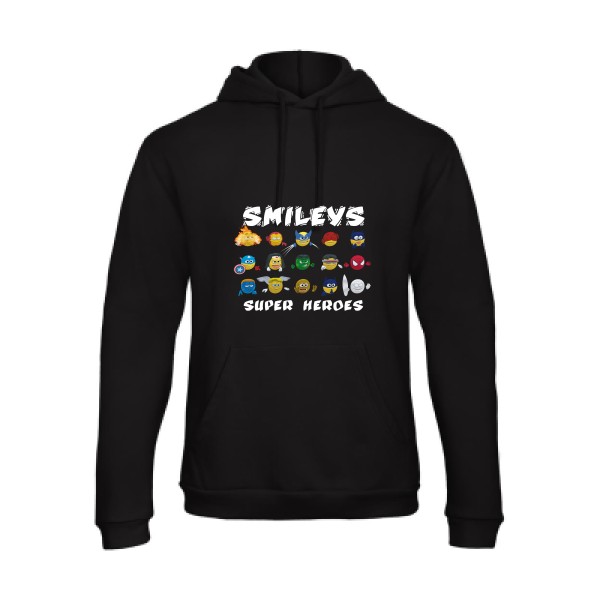 Super Smileys- Tee shirt rigolo - B&C - Hooded Sweatshirt Unisex  -