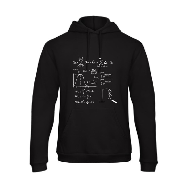 Mathhhh - Sweat capuche drôle Homme - modèle B&C - Hooded Sweatshirt Unisex  -thème humour et math -