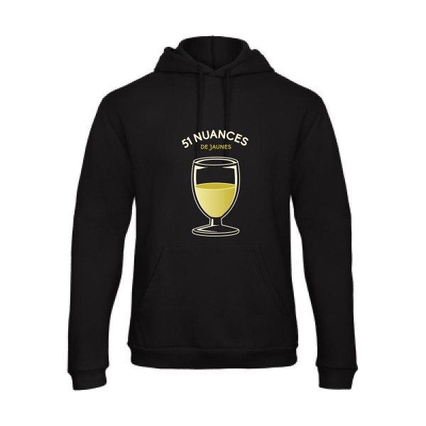 51 nuances de jaunes -  Sweat capuche Homme - B&C - Hooded Sweatshirt Unisex  - thème t-shirt  humour alcool  -