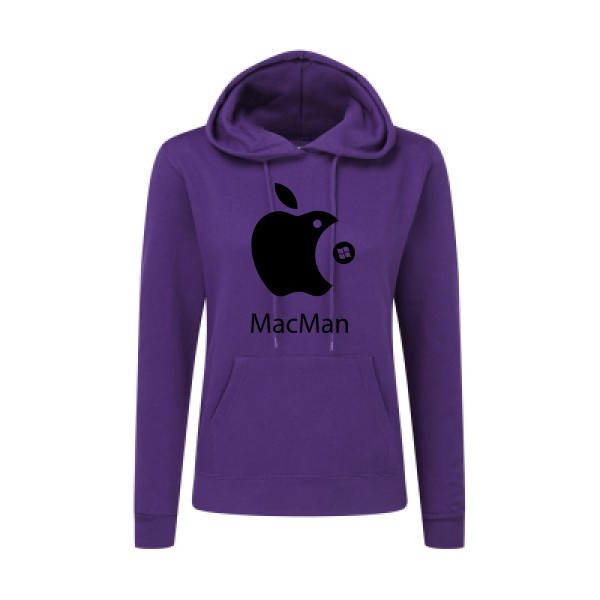 MacMan - T shirt Geek - SG - Ladies' Hooded Sweatshirt