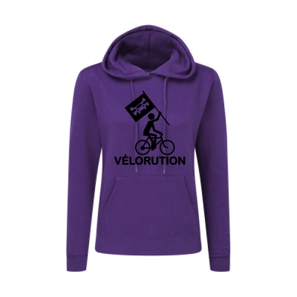 Vélorution -T shirt velo humour-SG - Ladies' Hooded Sweatshirt
