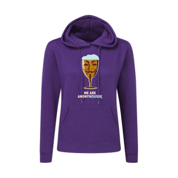 anonymous t shirt biere - anonymousse -SG - Ladies' Hooded Sweatshirt