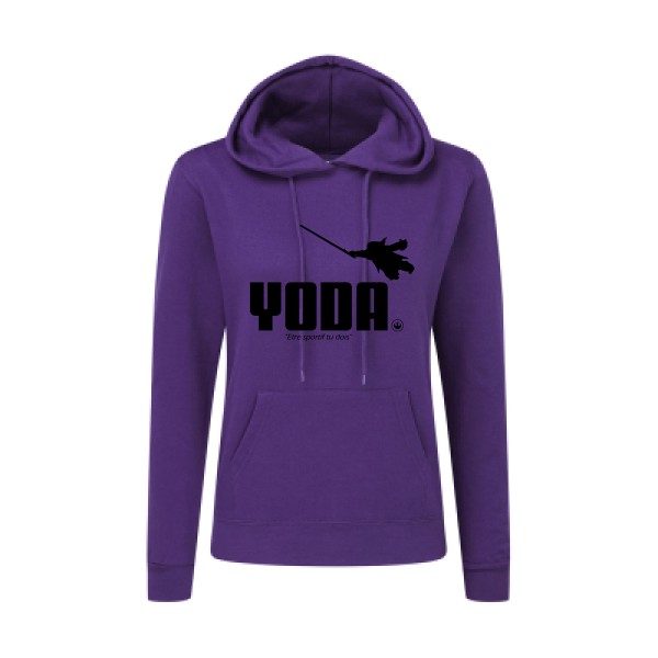 Yoda - star wars T shirt -SG - Ladies' Hooded Sweatshirt
