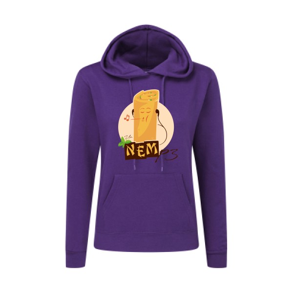 NEMp3-T shirt geek drole - SG - Ladies' Hooded Sweatshirt