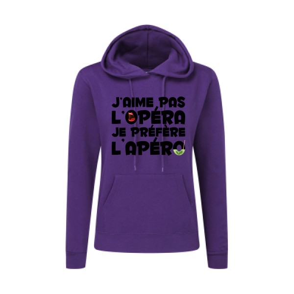 opérapéro- T shirt apero -SG - Ladies' Hooded Sweatshirt
