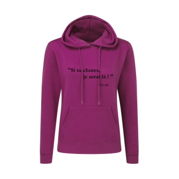 Bim! - Sweat capuche femme avec inscription -Femme -SG - Ladies' Hooded Sweatshirt - Thème humour absurde -
