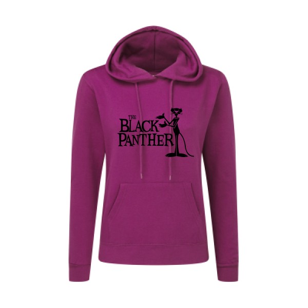 The black panther -Sweat capuche femme cool Femme -SG - Ladies' Hooded Sweatshirt -thème  cinema - 