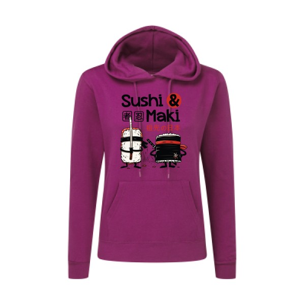 Sushi et Maki-SG - Ladies' Hooded Sweatshirt - T-shirts et sweats originaux -