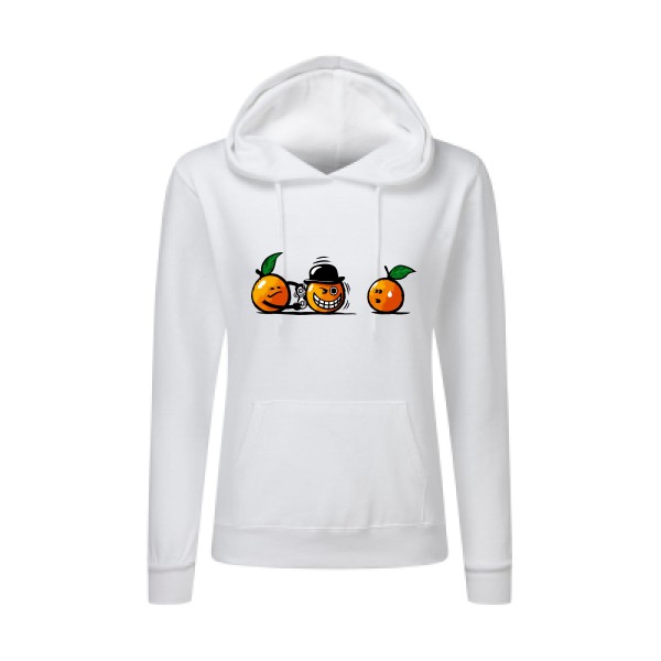Sweat capuche femme - SG - Ladies' Hooded Sweatshirt - Orange Mécanique