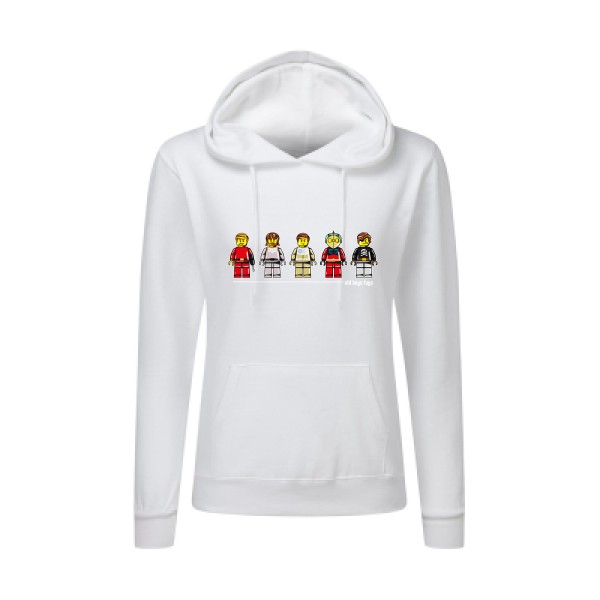 Old Boys Toys - Sweat capuche femme original pour Femme -modèle SG - Ladies' Hooded Sweatshirt - thème personnages animés -