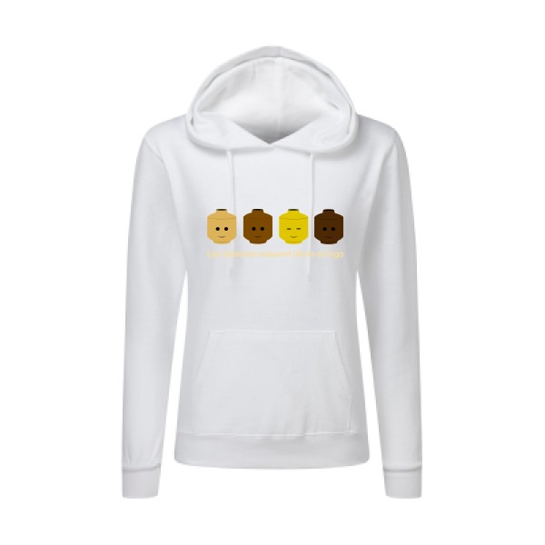 libre et légo- T shirt Lego thème- modèle SG - Ladies' Hooded Sweatshirt - 