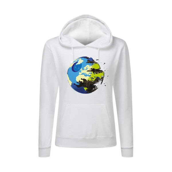 EARTH DEATH - tee shirt original Femme -SG - Ladies' Hooded Sweatshirt