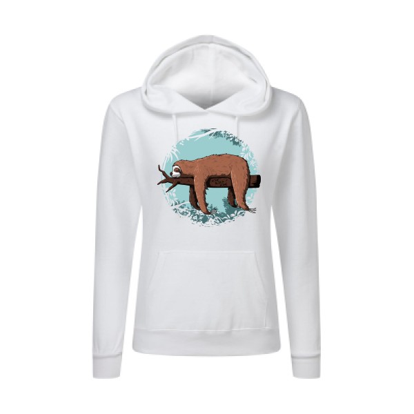Home sleep home - T- shirt animaux- SG - Ladies' Hooded Sweatshirt