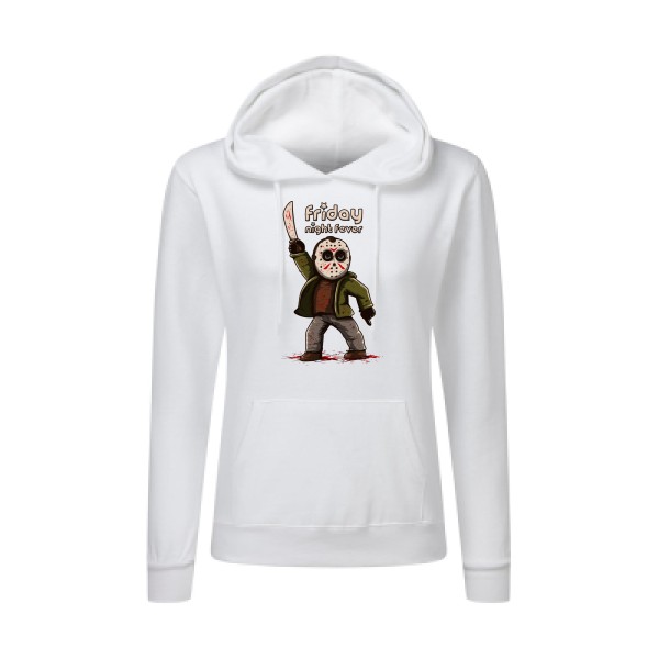 Friday night  fever - T shirt Geek- SG - Ladies' Hooded Sweatshirt