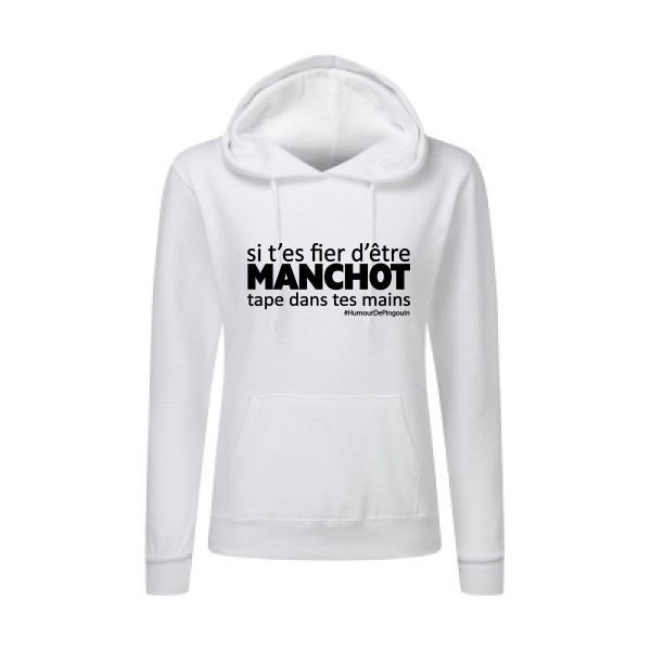 Manchot-Sweat capuche femme drôle - SG - Ladies' Hooded Sweatshirt- Thème humour - 