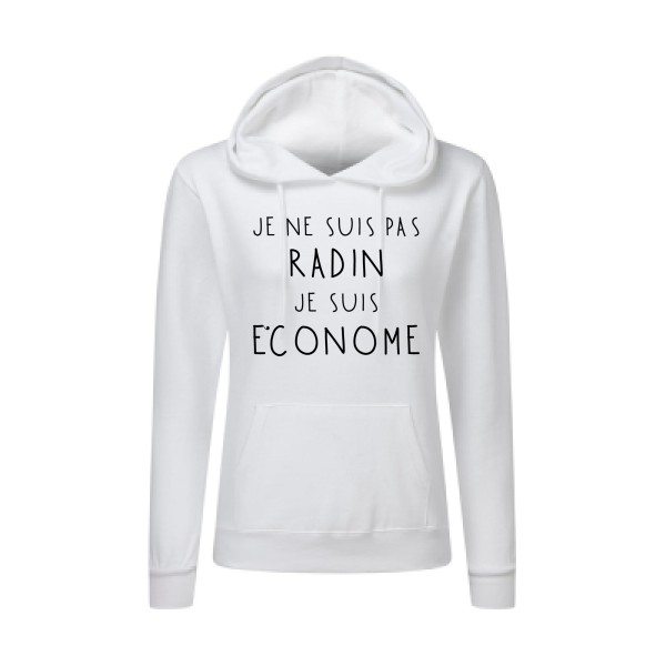 PICSOU - Sweat capuche femme geek Femme  -SG - Ladies' Hooded Sweatshirt - Thème humour et finance-