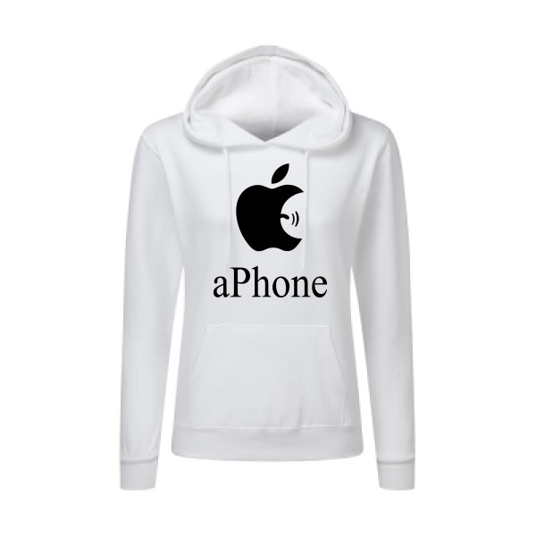 aPhone T shirt geek-SG - Ladies' Hooded Sweatshirt