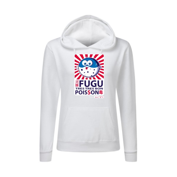 Fugu - Sweat capuche femme trés marrant Femme - modèle SG - Ladies' Hooded Sweatshirt -thème burlesque -
