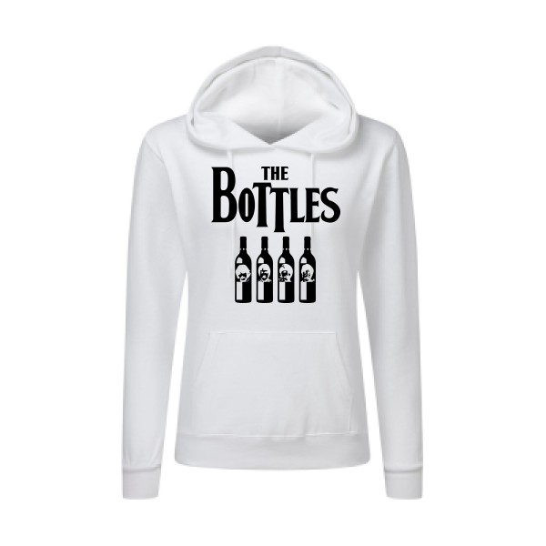 The Bottles - Sweat capuche femme parodie  pour Femme - modèle SG - Ladies' Hooded Sweatshirt - thème parodie et musique vintage -