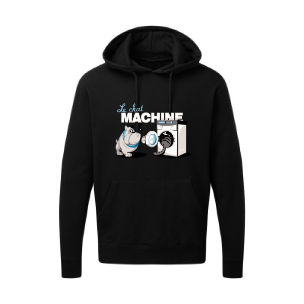 t shirt parodie marque-Le Chat Machine-SG - Hooded Sweatshirt-Homme