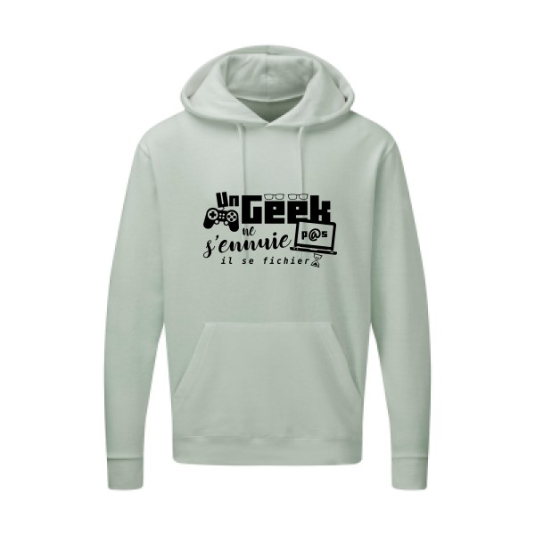 un geek ne s'ennuie pas - Geek humour -SG - Hooded Sweatshirt