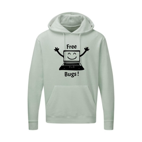 T shirt Geek   - FREE BUGS ! -SG - Hooded Sweatshirt