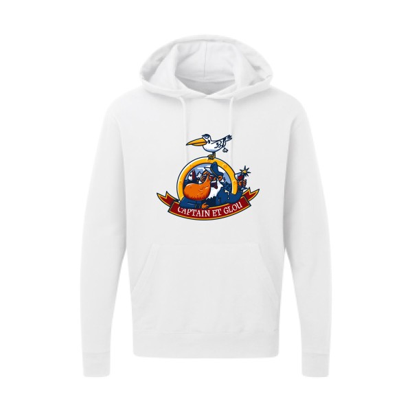Captain et glou- Tee shirt marin humour -SG - Hooded Sweatshirt