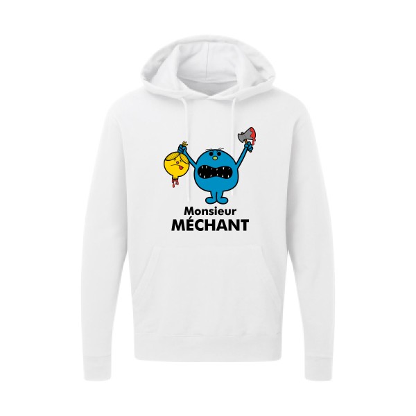 Monsieur Méchant - Sweat capuche drôle - modèle SG - Hooded Sweatshirt -thème bande dessinée -